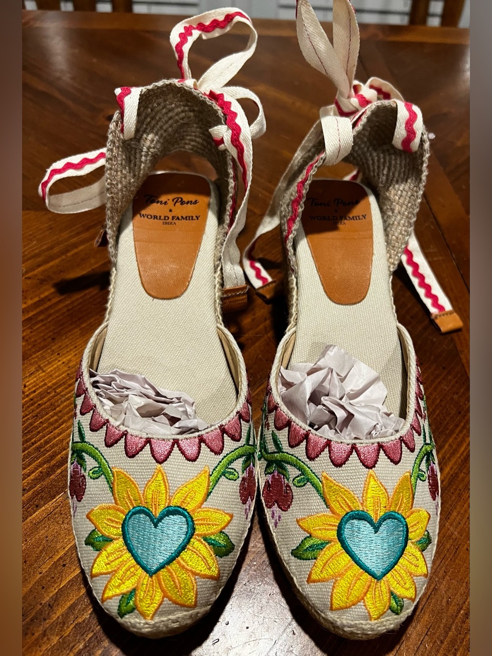 Toni Pons & World Family Ibiza Lolita Espadrille Wedge Sandal Sz 8 or EU 39
